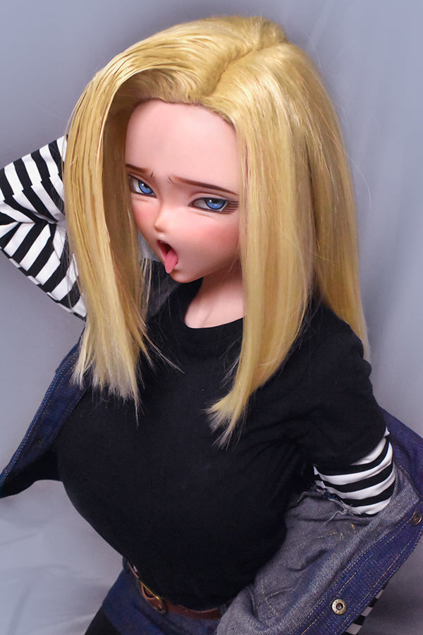 148cm/ 4ft9 Anime Dragon Ball Character Android 18 Silicone Sex Doll – Sawano Saori-M