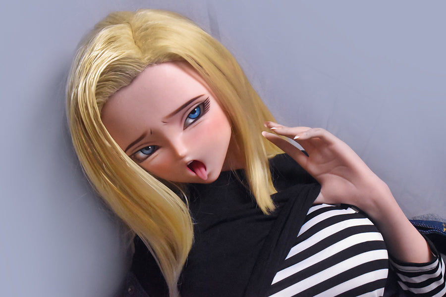 148cm/ 4ft9 Anime Dragon Ball Character Android 18 Silicone Sex Doll – Sawano Saori-M