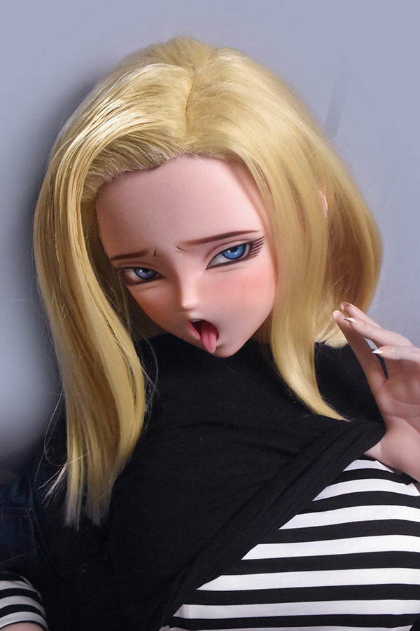 148cm/ 4ft9 Anime Dragon Ball Character Android 18 Silicone Sex Doll – Sawano Saori-M