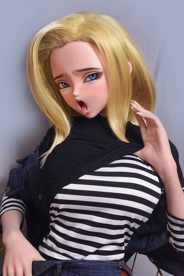 148cm/ 4ft9 Anime Dragon Ball Character Android 18 Silicone Sex Doll – Sawano Saori-M