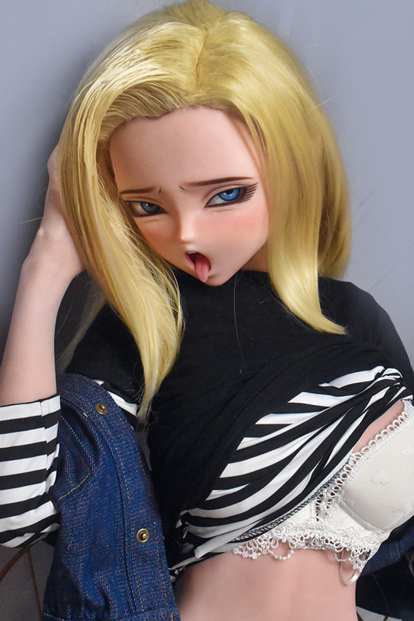148cm/ 4ft9 Anime Dragon Ball Character Android 18 Silicone Sex Doll – Sawano Saori-M