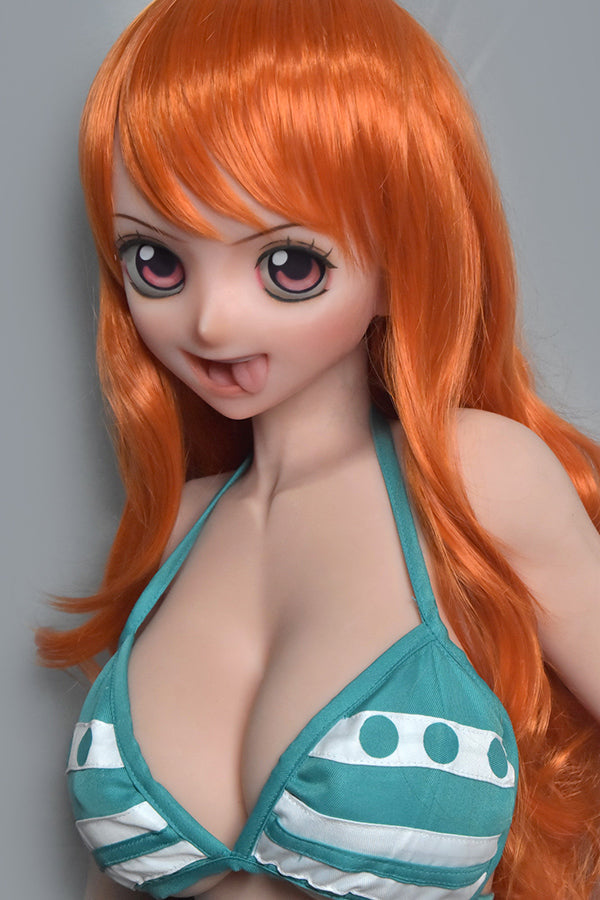 148cm/ 4ft9 Silicone Anime Cosplay One Piece Nami Sex Doll – Tsuruta Haruna