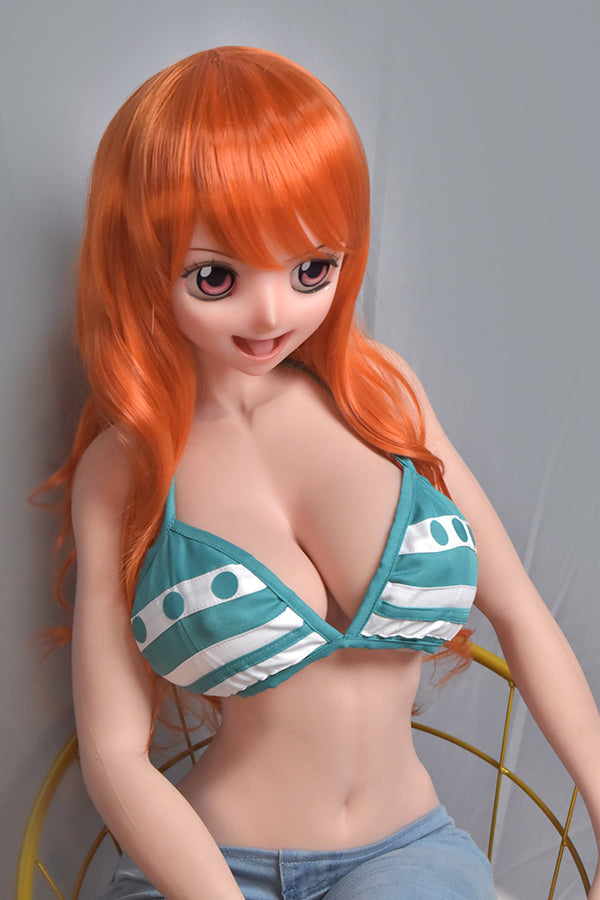 148cm/ 4ft9 Silicone Anime Cosplay One Piece Nami Sex Doll – Tsuruta Haruna