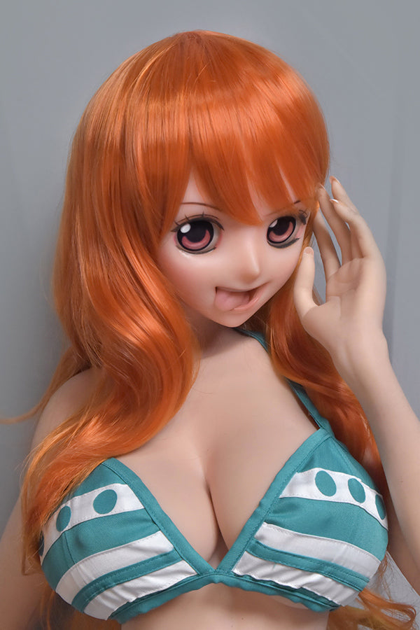 148cm/ 4ft9 Silicone Anime Cosplay One Piece Nami Sex Doll – Tsuruta Haruna