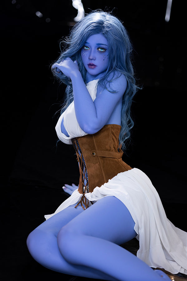 160cm/5ft3 F-cup Blue Skinned Alien TPE Sex Doll - Zina