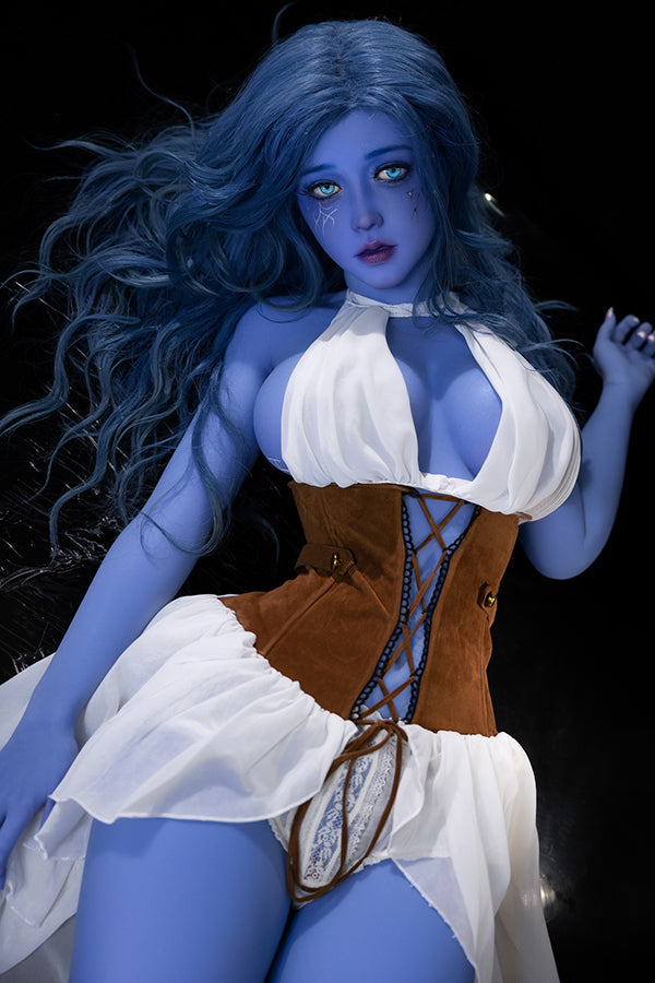 160cm/5ft3 F-cup Blue Skinned Alien TPE Sex Doll - Zina