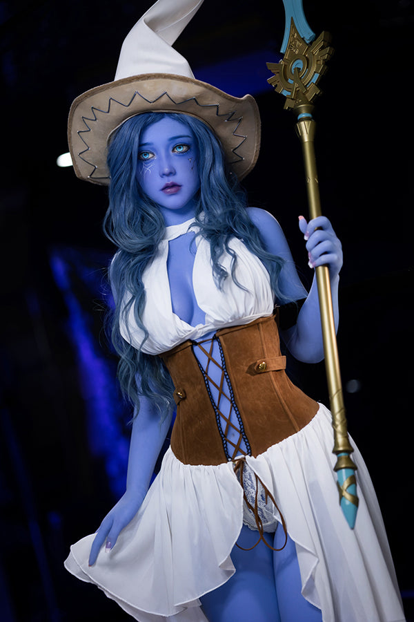 160cm/5ft3 F-cup Blue Skinned Alien TPE Sex Doll - Zina