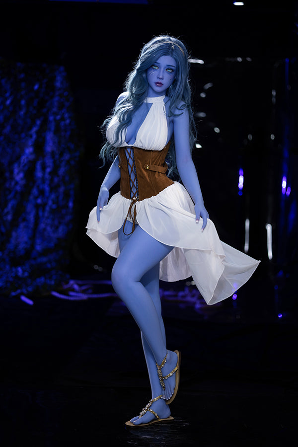160cm/5ft3 F-cup Blue Skinned Alien TPE Sex Doll - Zina
