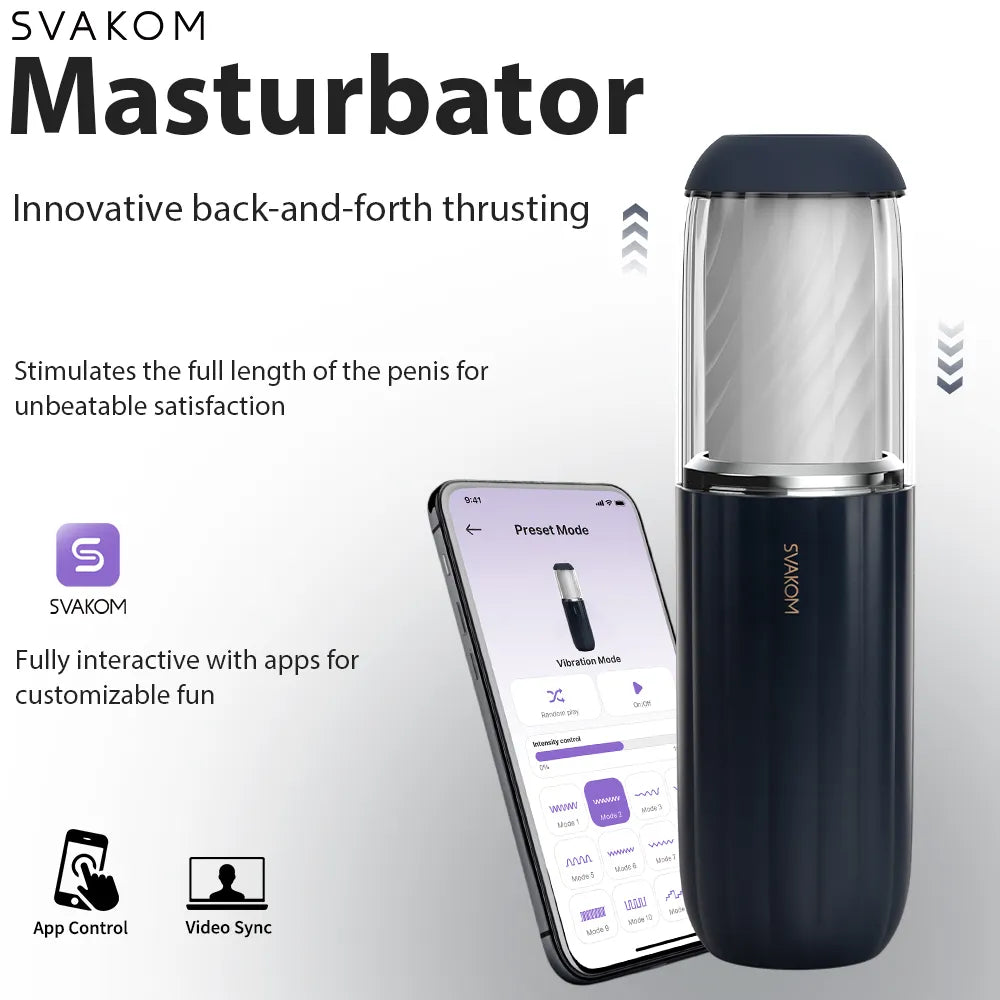 SVAKOM App-controlled Thrusting Male Simulator Masturbator