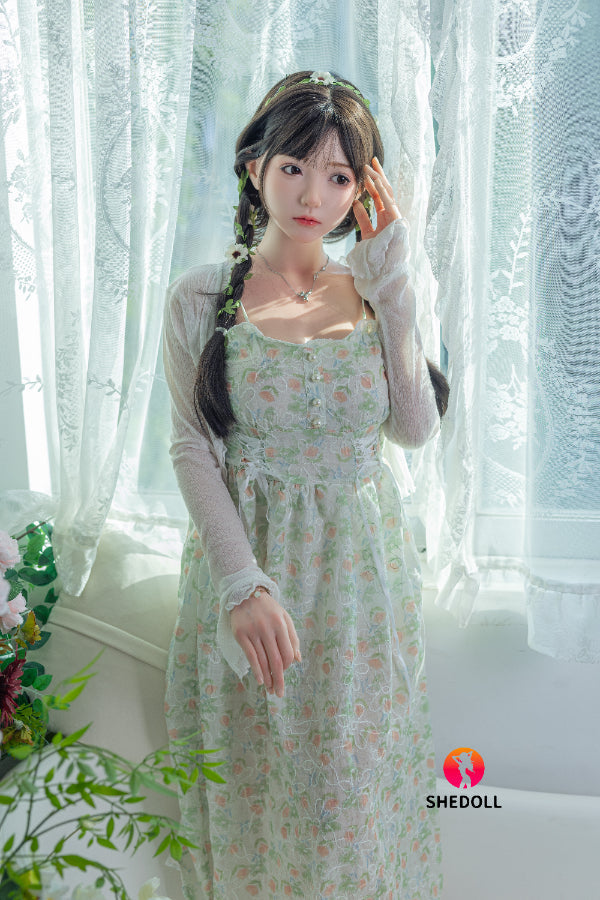 158cm/5ft C-cup Silicone Head Sex Doll - Qingning