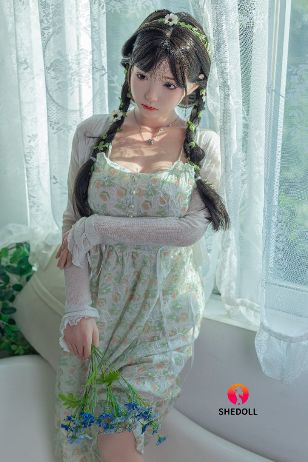 158cm/5ft C-cup Silicone Head Sex Doll - Qingning