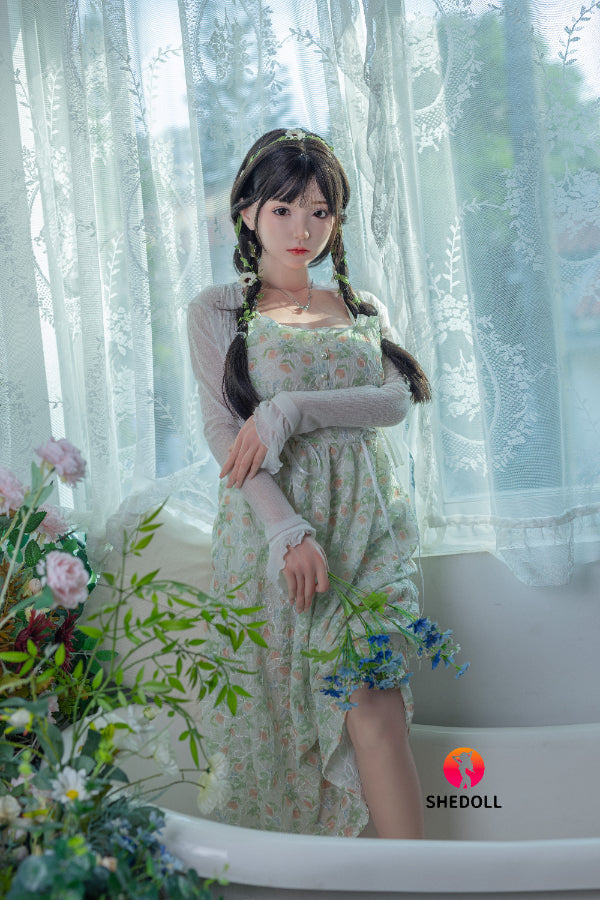 158cm/5ft C-cup Silicone Head Sex Doll - Qingning