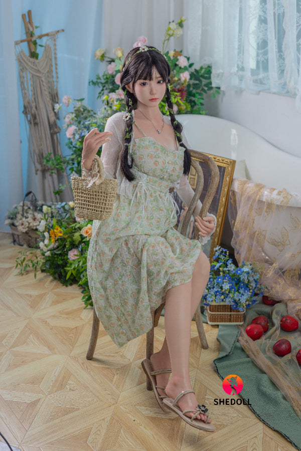 158cm/5ft C-cup Silicone Head Sex Doll - Qingning