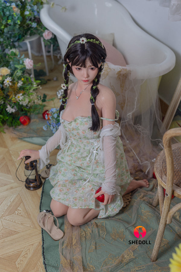 158cm/5ft C-cup Silicone Head Sex Doll - Qingning