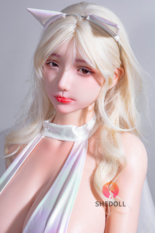 163cm/5ft4 H-cup Silicone Head Cosplay Sex Doll - Chulin