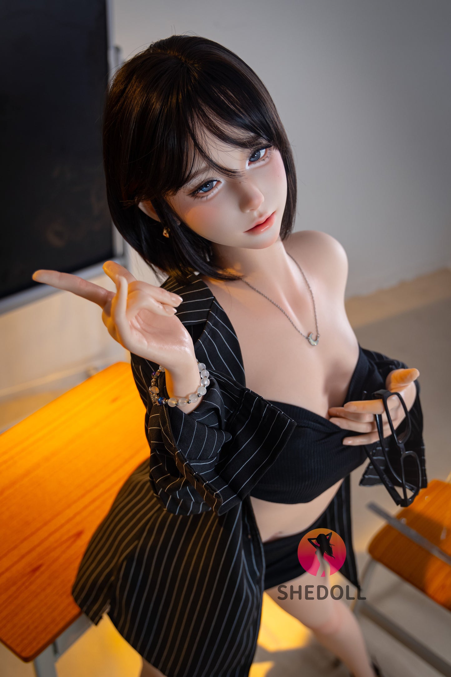 152cm/4ft11 A-cup Japanese Silicone Head Sex Doll - JiangXiaoLi
