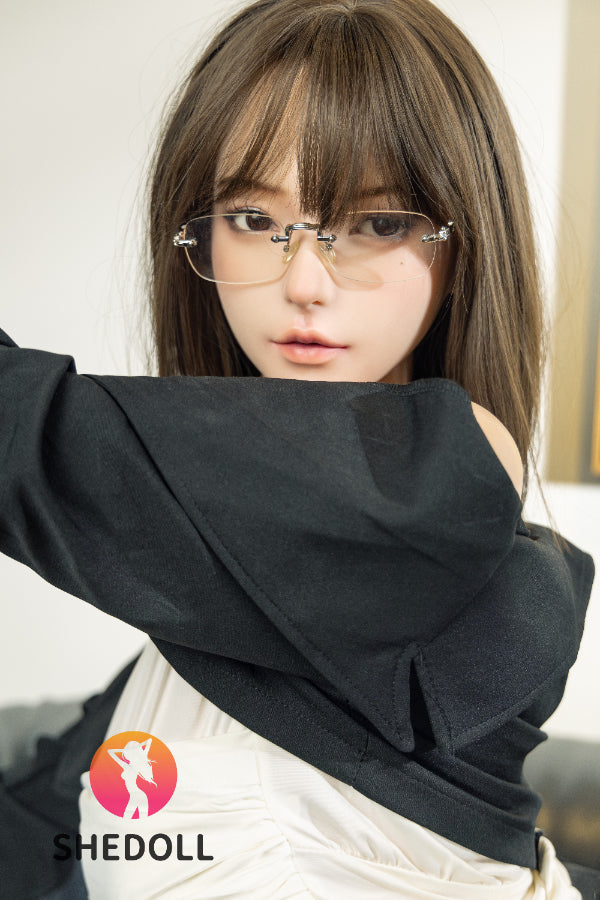 163cm/5ft4 H-cup Silicone Head Chinese Sex Doll - April