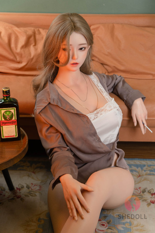 165cm/5ft5 E-cup Silicone Head Sex Doll - Jiangxiaowan