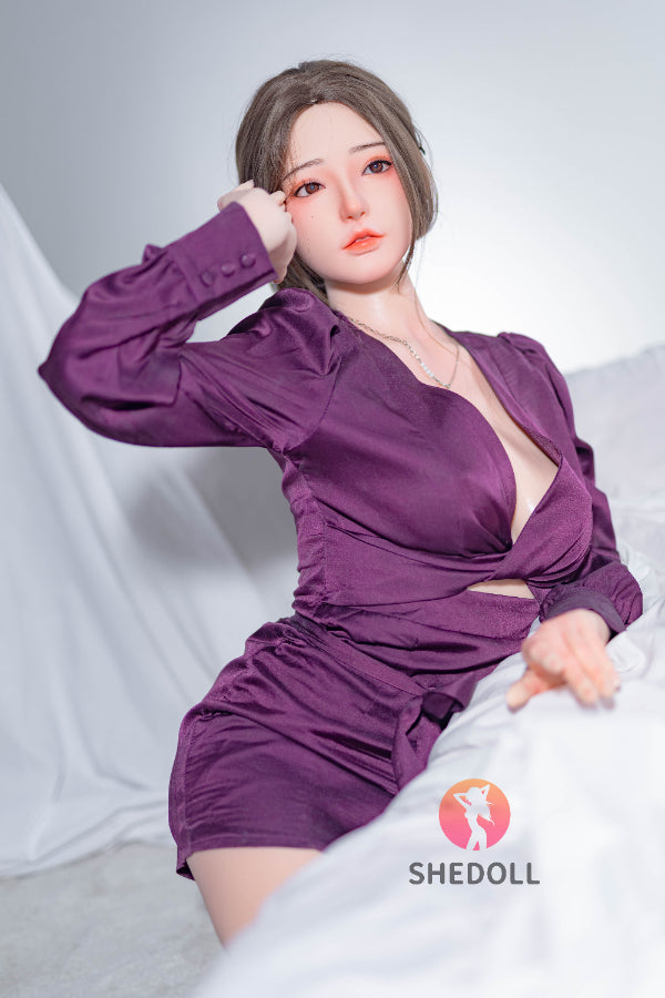 158cm/5ft C-cup Silicone Head Sex Doll - Huayin