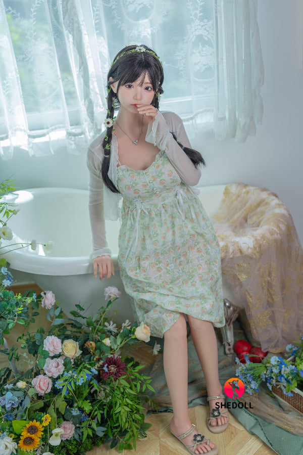 158cm/5ft C-cup Silicone Head Sex Doll - Qingning