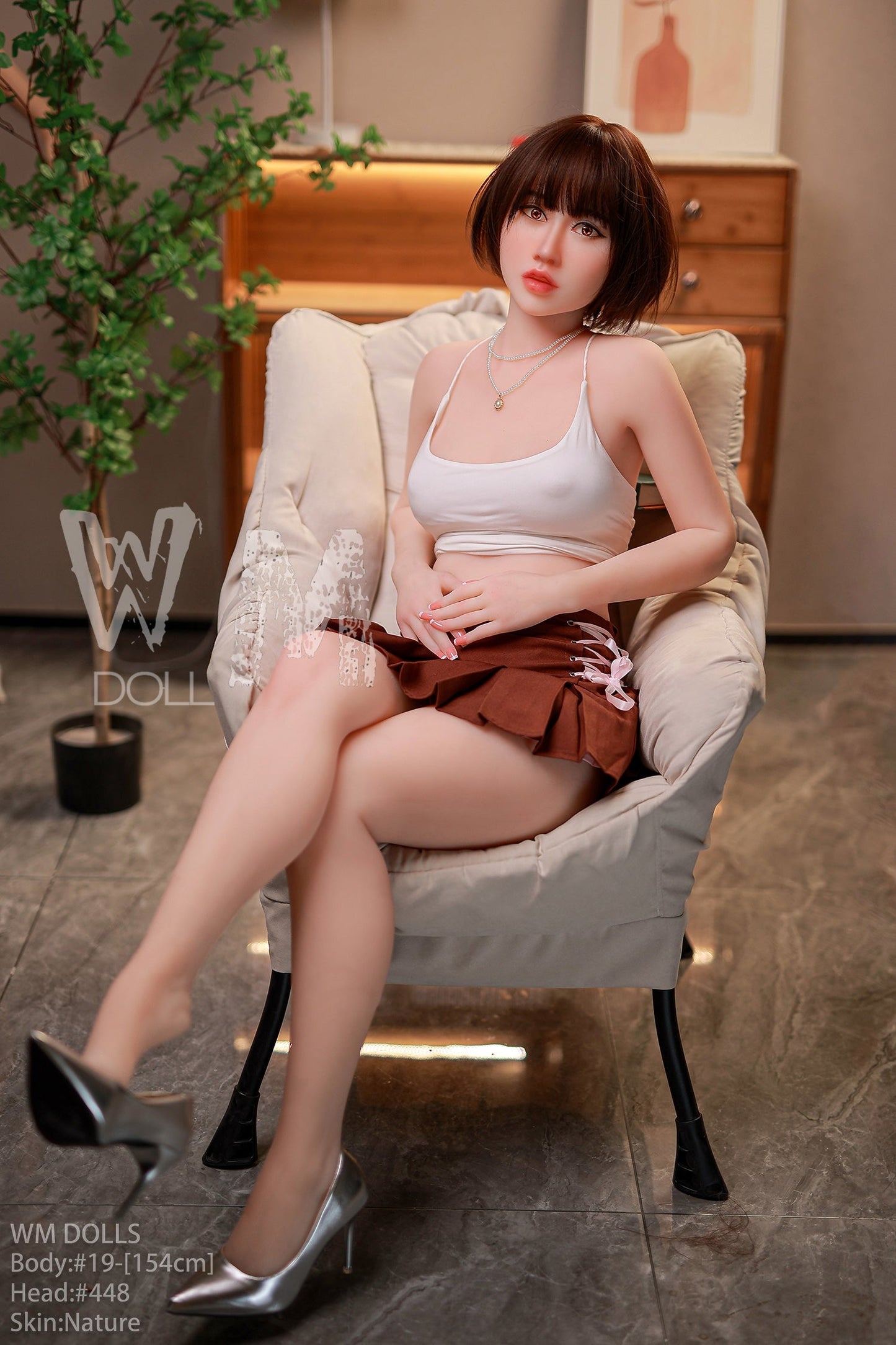 154cm/5ft1 B-cup Cute TPE Sex Doll with #448 Head