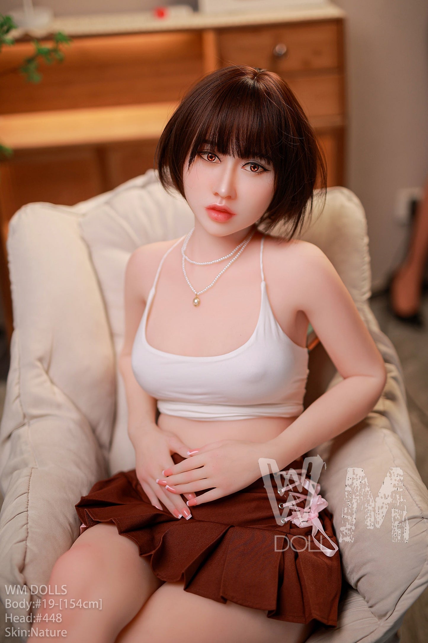 154cm/5ft1 B-cup Cute TPE Sex Doll with #448 Head