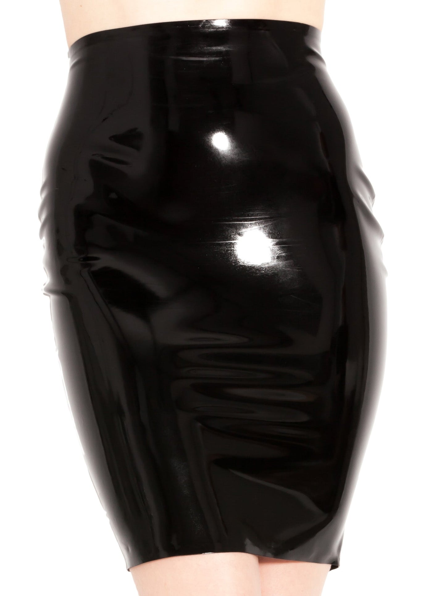 Black Latex/Rubber Gemima Skirt