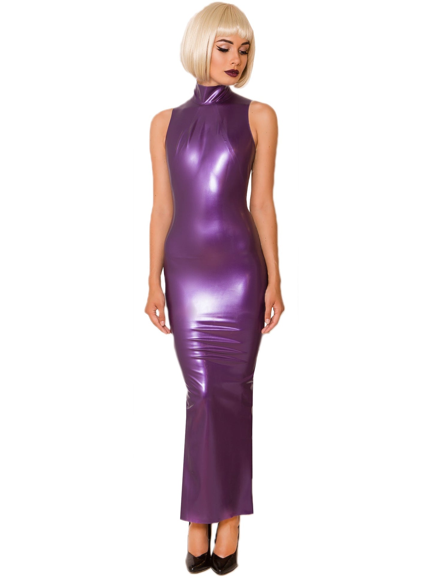 Black Latex/Rubber Mermaid Dress