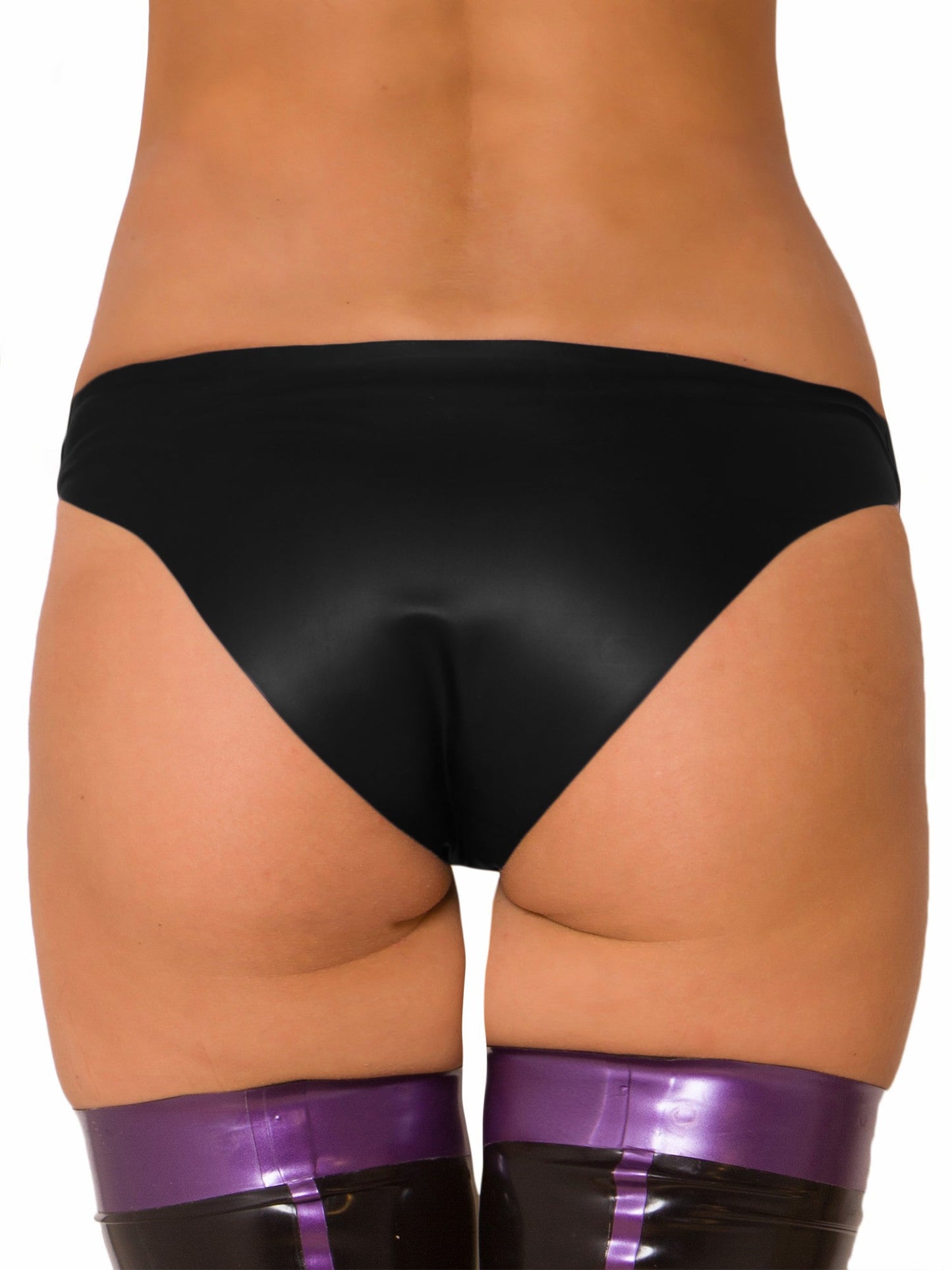 Black Latex/Rubber Style Knickers