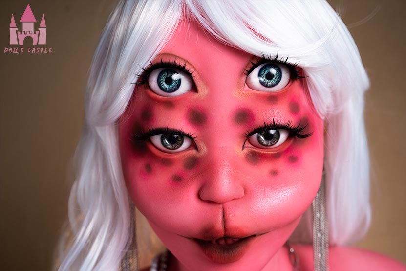 US In Stock - 162cm/5ft4 P-Cup Pink Skin Hentai Demon Sex Doll #A15 - Carol