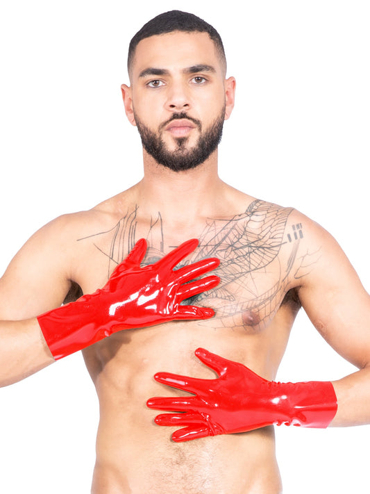 Men`s Classic Red Latex/Rubber Gloves