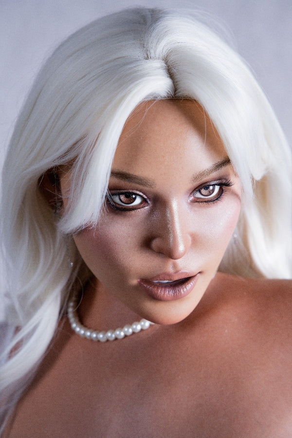 165cm/5ft5 D-cup Tanned Skin European Silicone BBW Sex Doll ID4S ROS Head - Selena-2