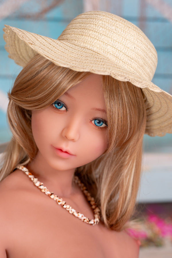 4ft11 / 150cm Tan Skin Big Breast STPE Blonde Sex Doll - Akira