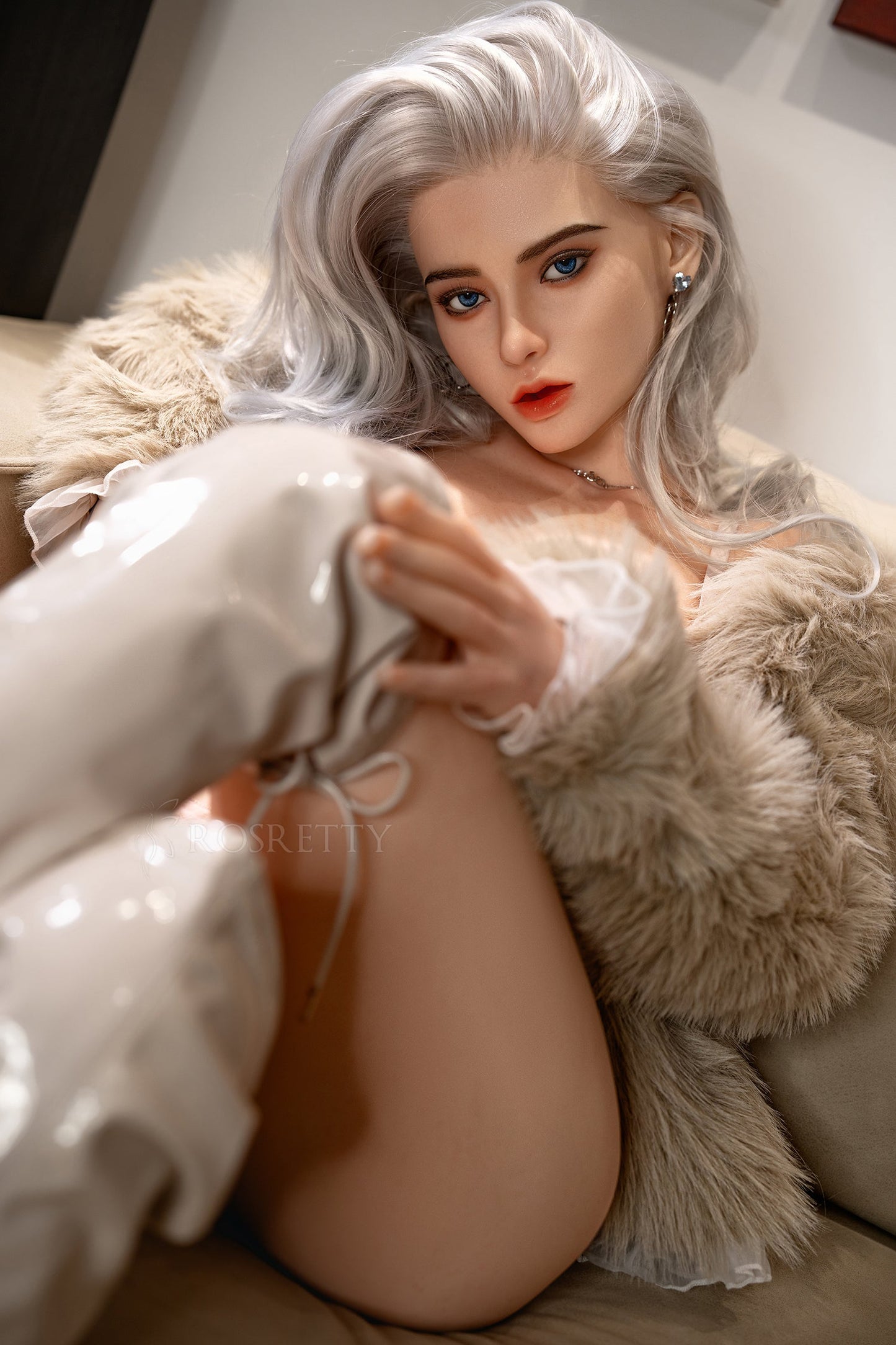 164cm/5ft5 F-cup Big Breast Silicone Head Sex Doll – M12