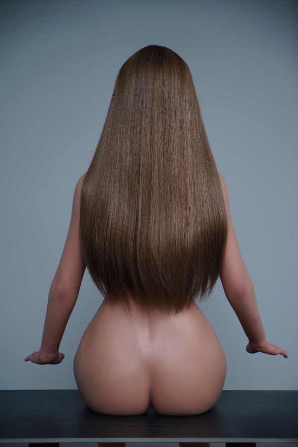 US in Stock - 163cm/5ft4 E-cup Real Skin Texture Silicone Sex Doll – JS044 Tan