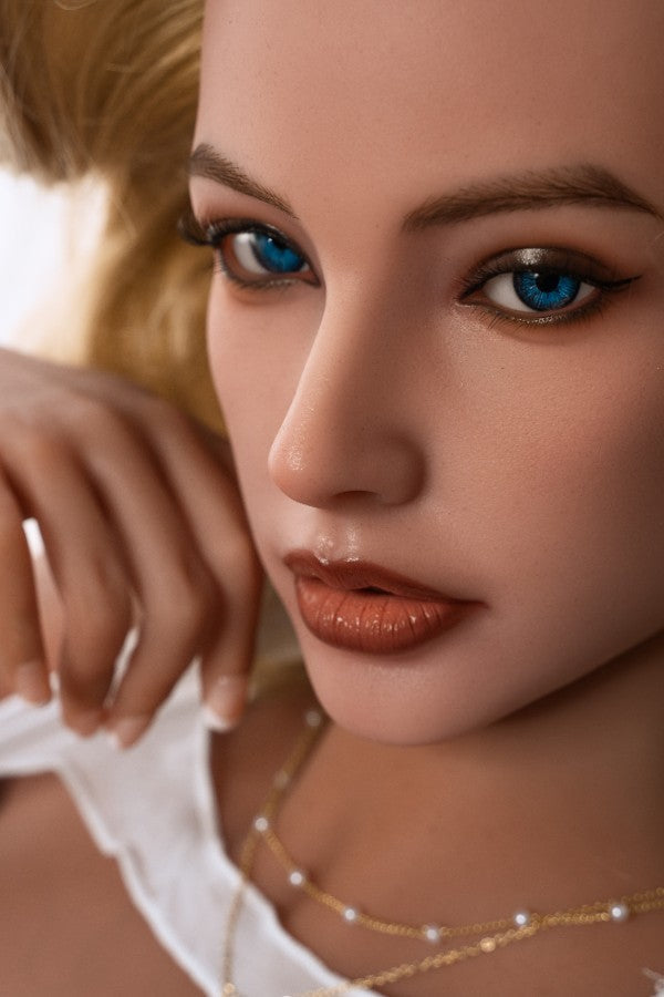 161cm/5ft3 G-cup Blonde Silicone Head Sex Doll - #621