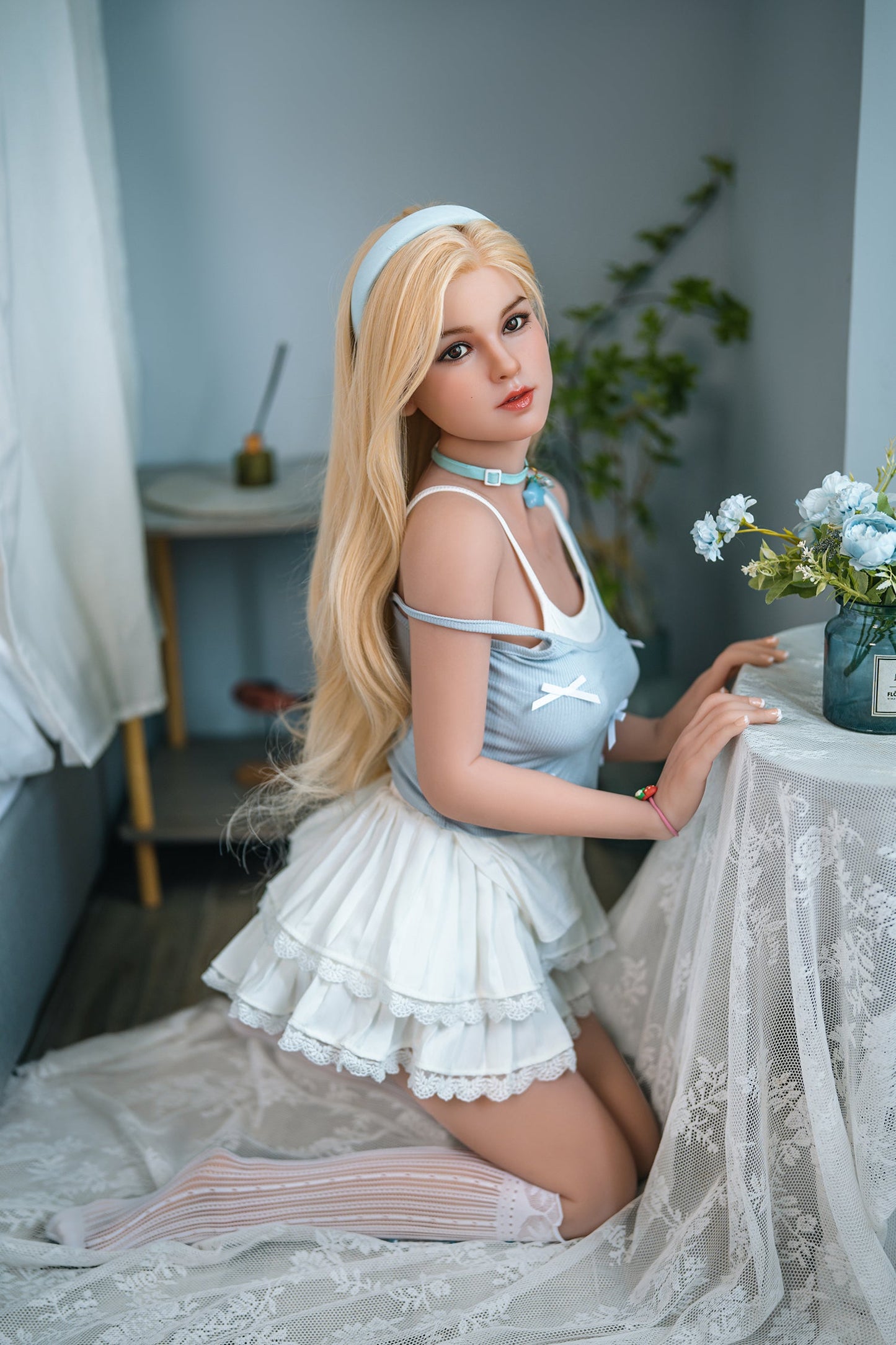 US In Stock - 148cm/4ft9 C-cup Medium Breast Silicone Head Sex Doll – M15