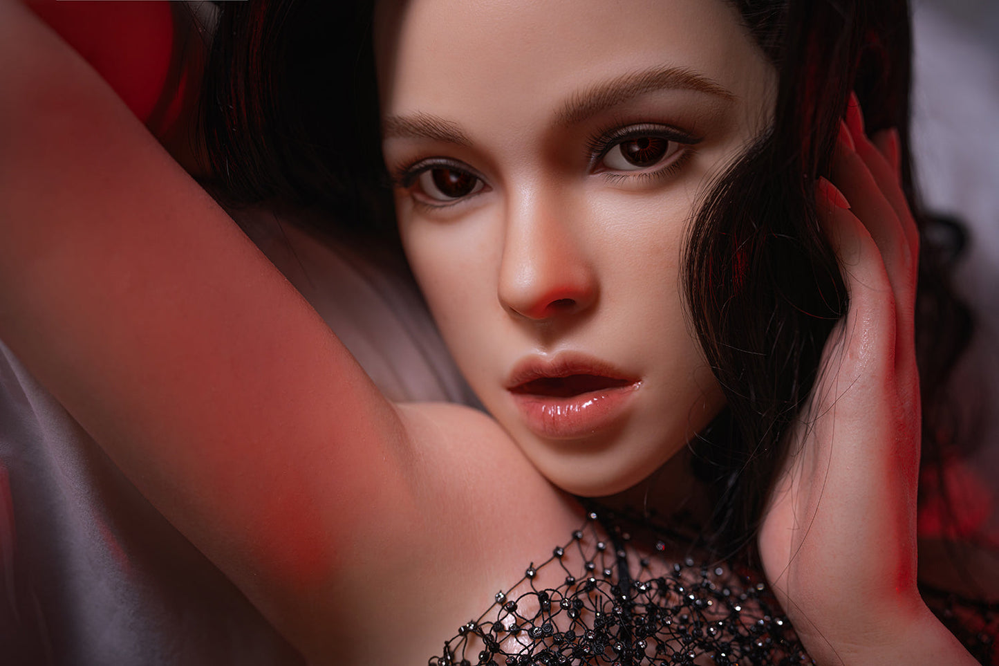 164cm/5ft5 I-cup Black Hair Silicone Sex Doll – #M28