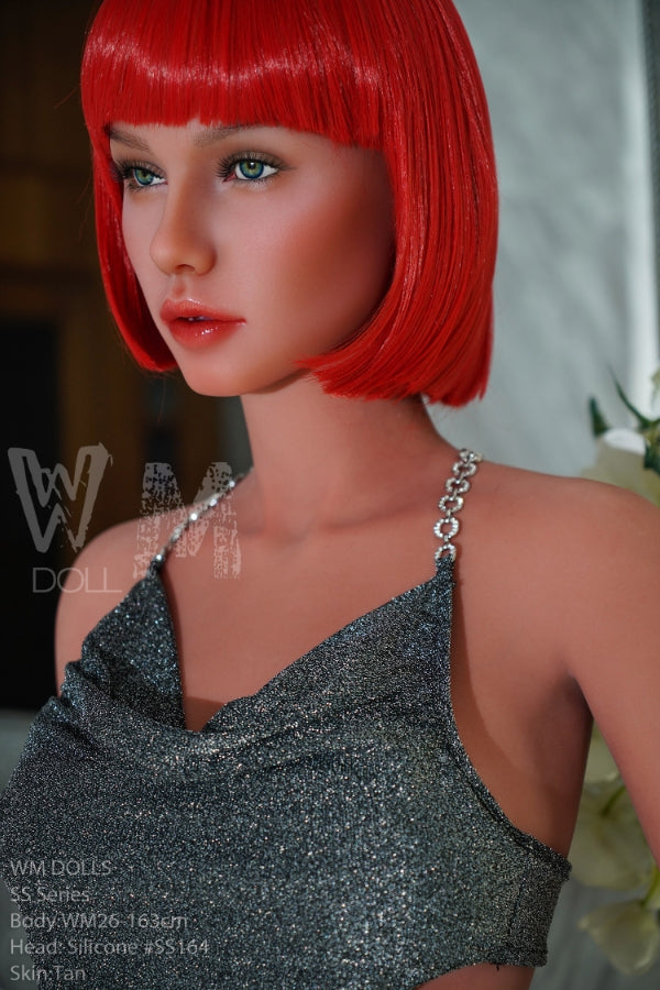 163cm/5ft4 H-Cup Milf Sex Doll with Silicone Head #SS164