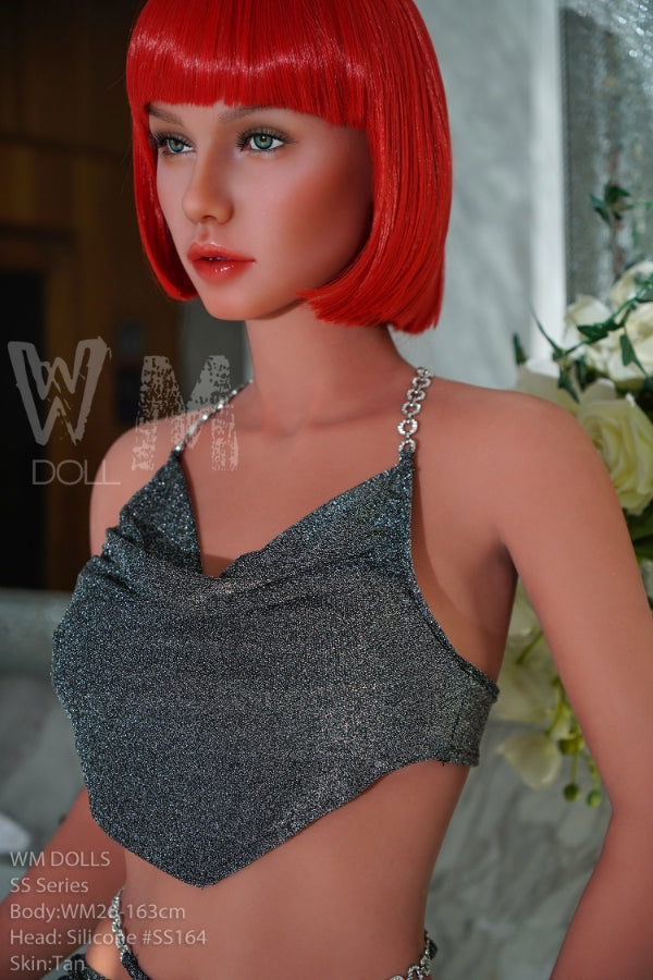 163cm/5ft4 H-Cup Milf Sex Doll with Silicone Head #SS164