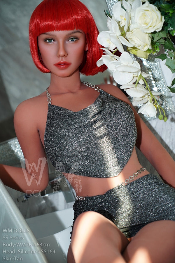 163cm/5ft4 H-Cup Milf Sex Doll with Silicone Head #SS164