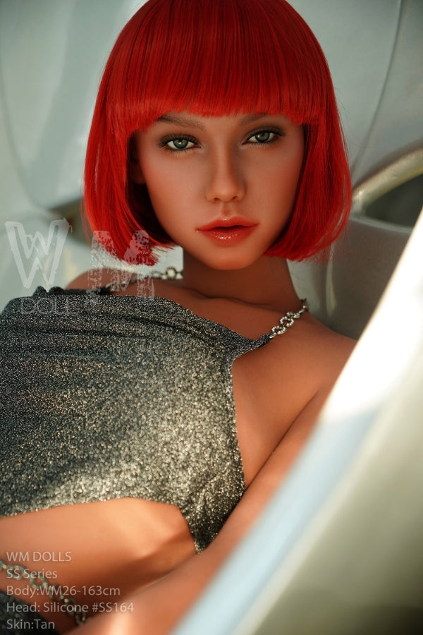 163cm/5ft4 H-Cup Milf Sex Doll with Silicone Head #SS164