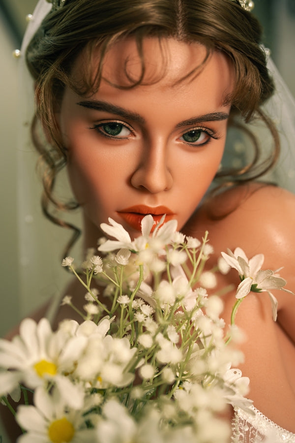 158cm/5ft2 F-cup Blonde Full Silicone Sex Doll - T41 824