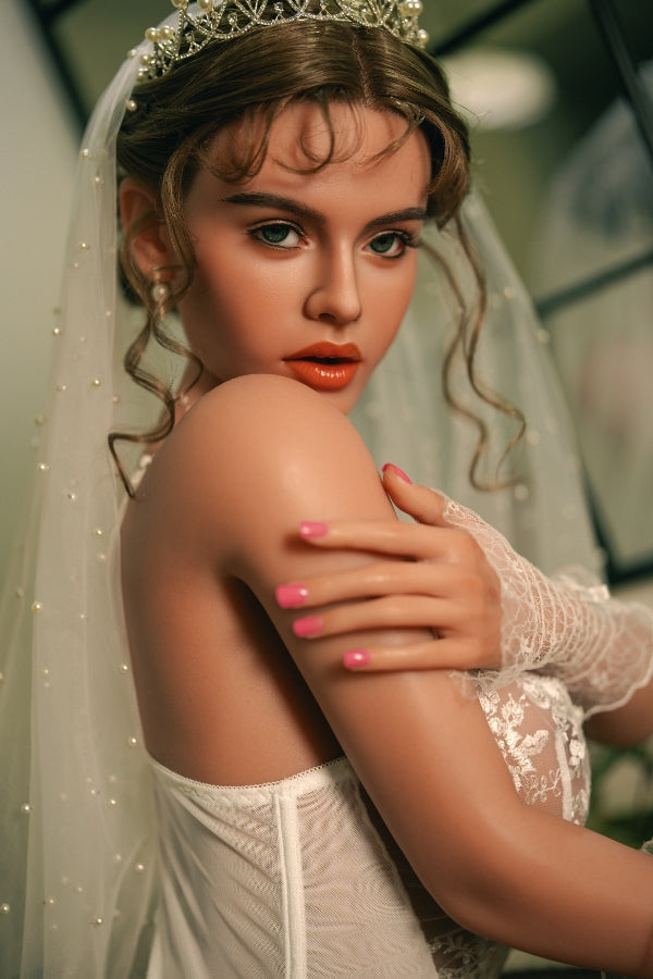 158cm/5ft2 F-cup Blonde Full Silicone Sex Doll - T41 824