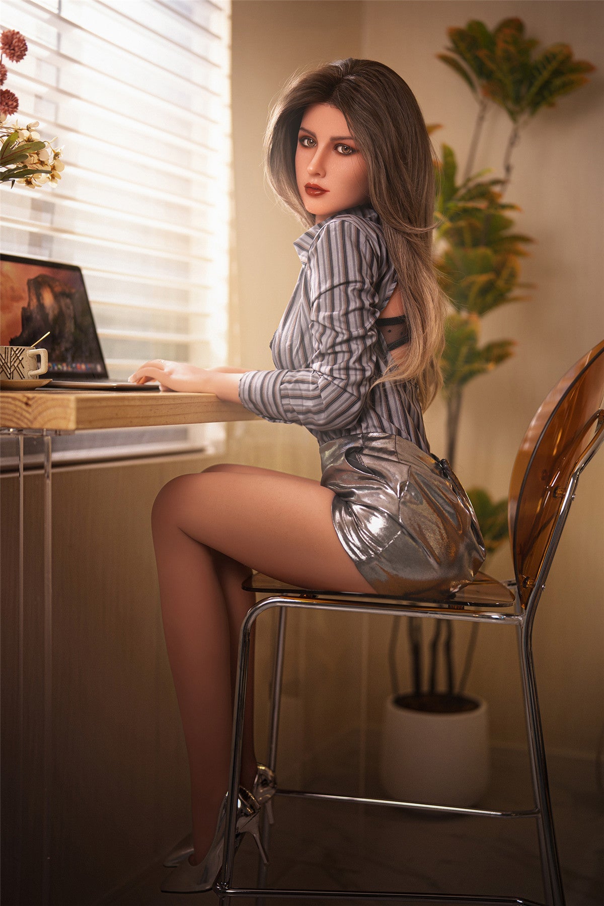 166cm (5.45ft) Small Bust Latin Sex Doll D4010205 Pixie HB8 Secretary