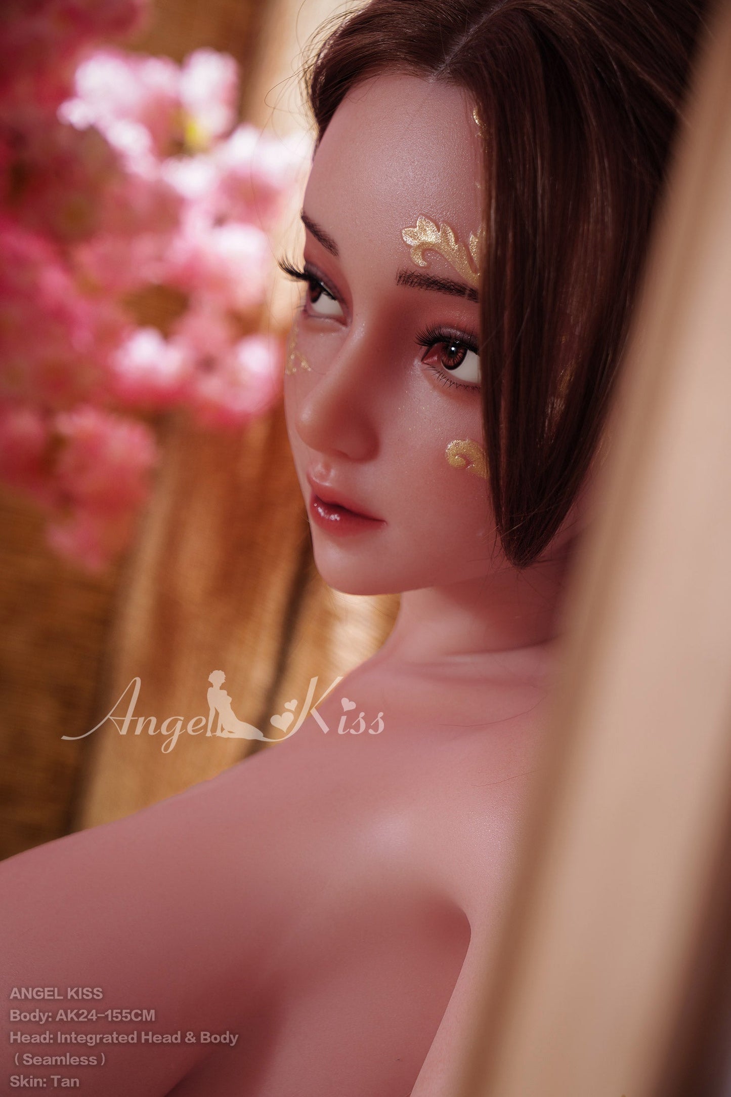 155cm/5ft1 H-cup Seamless Neck All-In-One Silicone Sex Doll AK24 - Angie