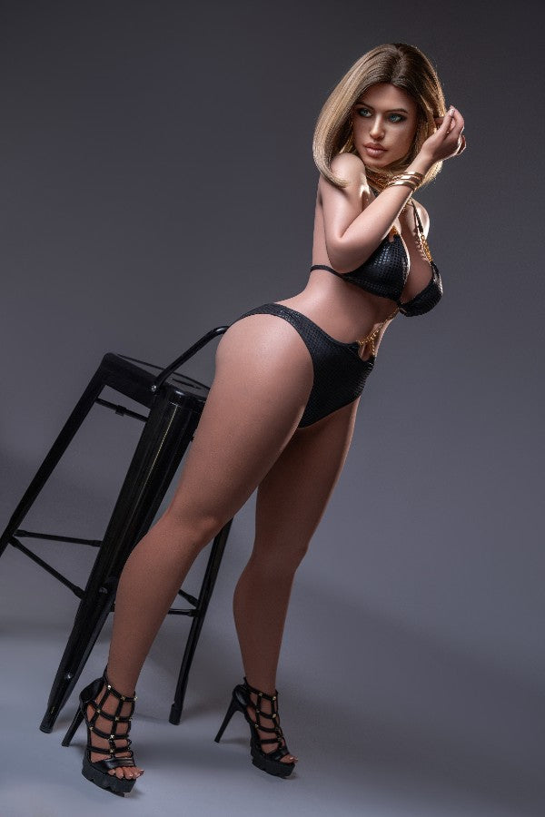 154cm/5ft1 D-cup Blonde Big Booty Full Silicone Sex Doll - #649
