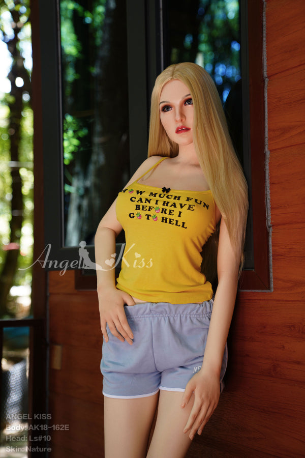 162cm/5ft4 E-cup Big Boobs Blonde Silicone Sex Doll – LS10