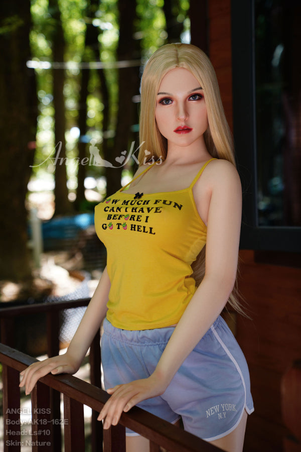 162cm/5ft4 E-cup Big Boobs Blonde Silicone Sex Doll – LS10