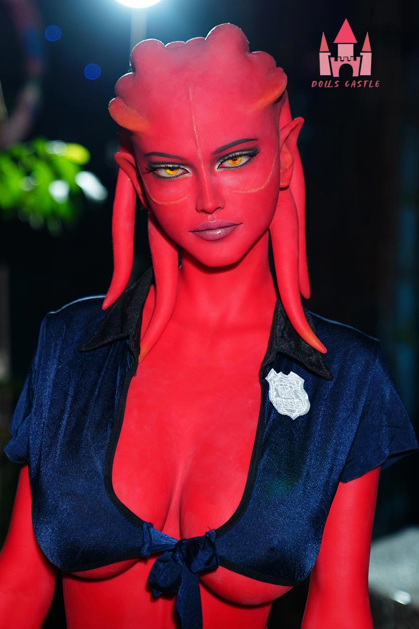 EU In Stock - 160cm/5ft3 F-cup Red Skinned Alien TPE Sex Doll - #A9